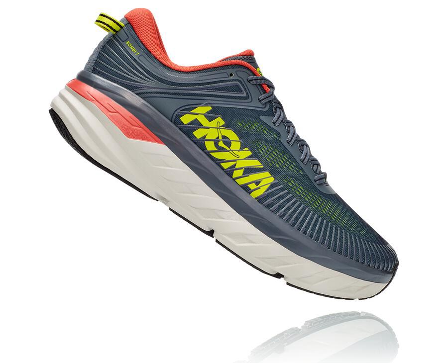 Hoka One One Bondi 7 Löparskor Herr - Marinblå - GVJZU-9768